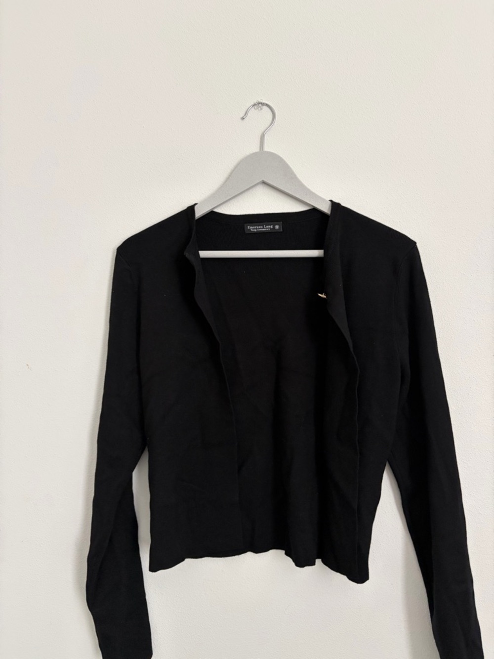 Black Women's Open-Front Cardigan Sweater